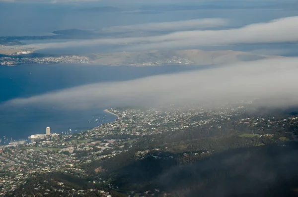Luchtfoto Van Hobart Tasmanië — Stockfoto