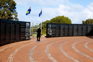 Geraldton, Avustralya - 21 Ağustos 2018: Hmas Sydney Ii Memorial Rotary Kulübü Geraldton tarafından başlatılan