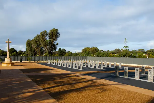 Geraldton Australia Agosto 2018 Cementerio Segunda Guerra Mundial Con Tumbas — Foto de Stock