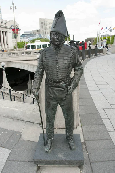 Statue Von Charles Salaberry Gestorben 1829 Ottawa Canada — Stockfoto