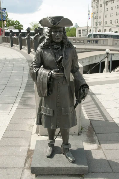 Statue Von Pierre Moyne Iberville Ottawa Canada — Stockfoto