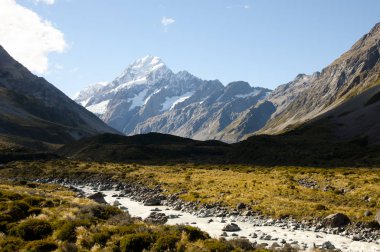 Tasman nehir - Mount Cook Milli Parkı - Yeni Zelanda