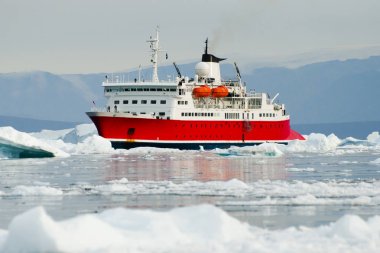 Expedition Ship - Scoresby Sound - Greenland clipart