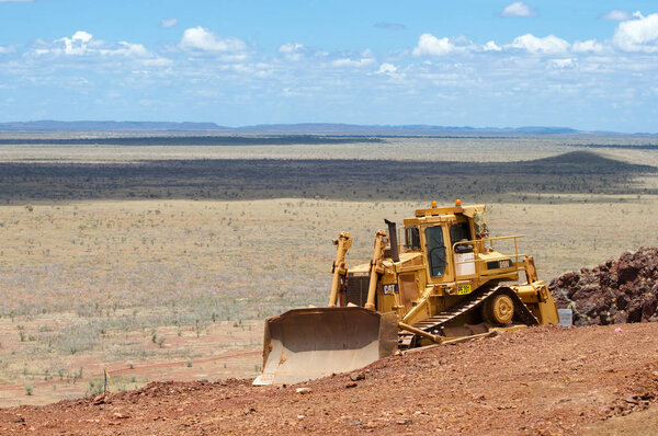 Heavy Bulldozer Earthworks in the Outback