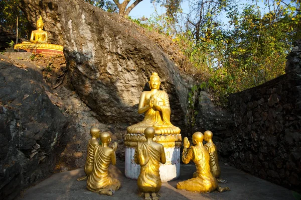 Estatuas Buda Del Monte Phousi Luang Prabang Laos —  Fotos de Stock