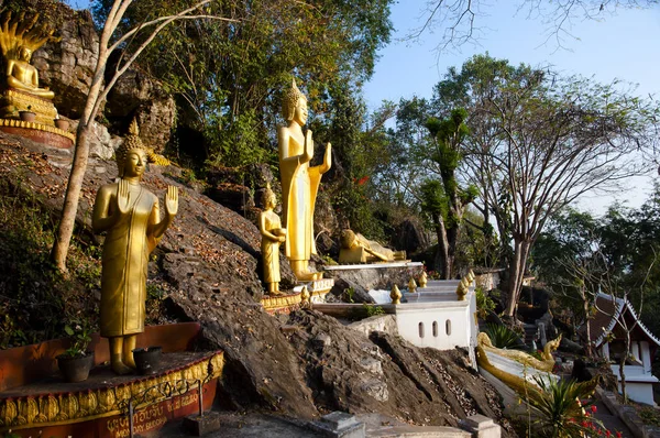 Mount Phousi Boeddha Beelden Luang Prabang Laos — Stockfoto