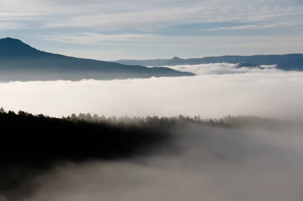 Mgła Górach Atlas Maroko — Zdjęcie stockowe