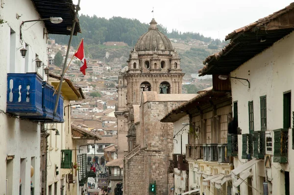 Torre Igreja Companhia Jesus Cusco Peru — Fotografia de Stock