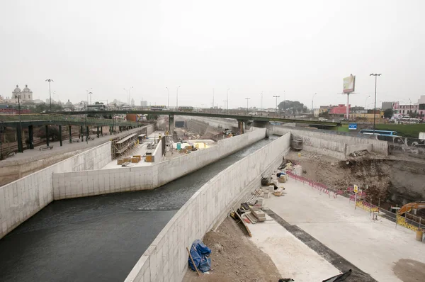 Konstruktion Rimac River Lima Peru — Stockfoto