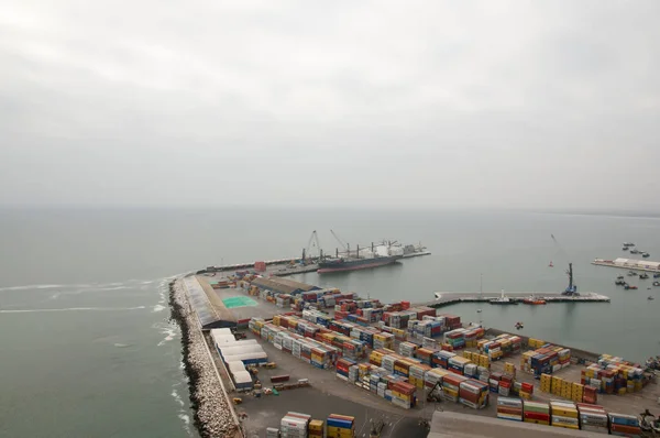 Arica Chile September 2014 Luftaufnahme Des Hafens Von Arica Der — Stockfoto