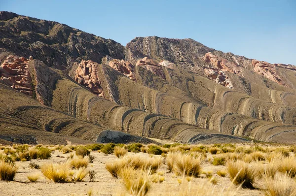 Sedimentární Tvárné Záhyby Jujuy Argentina — Stock fotografie