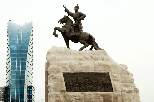 Statue Von Damdin Sukhbaatar Ulaanbaatar Mongolei — Stockfoto