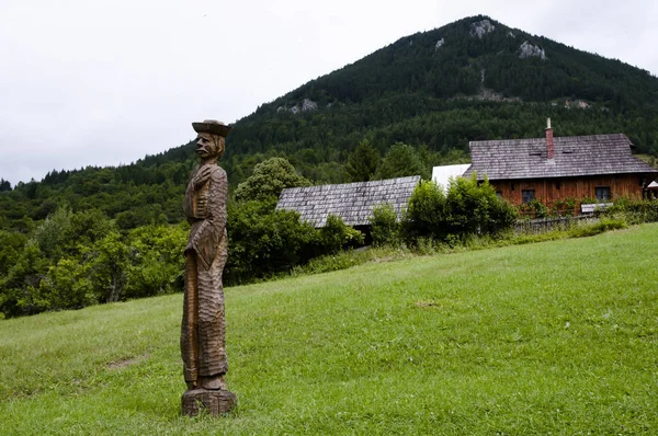 Antiguo Vlkolinec Wooden House Village Eslovaquia —  Fotos de Stock
