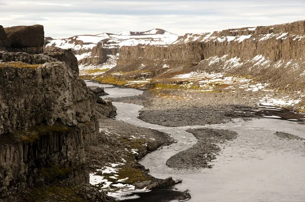 Jokulsargljufur Φαράγγι Από Καταρράκτης Dettifoss Ισλανδία — Φωτογραφία Αρχείου