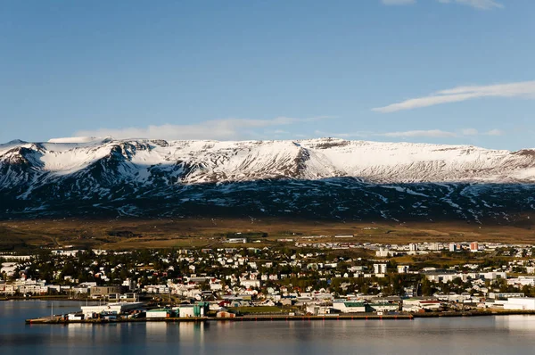 Miasta Akureyri Eyjafjordur Islandia — Zdjęcie stockowe