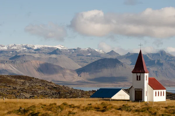Дерев Яна Церква Hellnar Ісландії — стокове фото