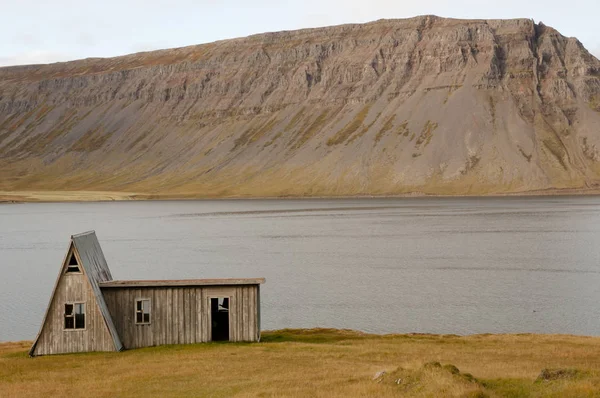 Старий Відмовилися Дерев Яною Кабіною Дикій Природі Ісландії — стокове фото