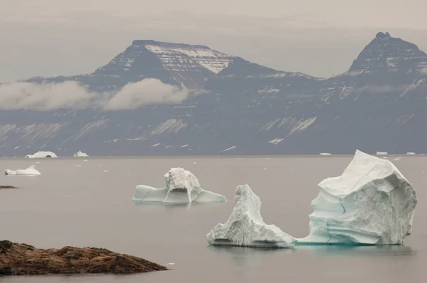 Fiordo Degli Iceberg Punteggi Suono Groenlandia — Foto Stock