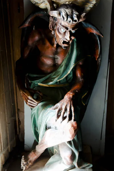 Lucifer Statue Rennes Chateau Γαλλία — Φωτογραφία Αρχείου