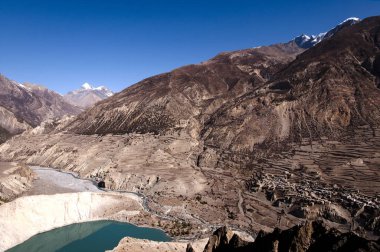 Manang ve göl Gangapurna - Nepal