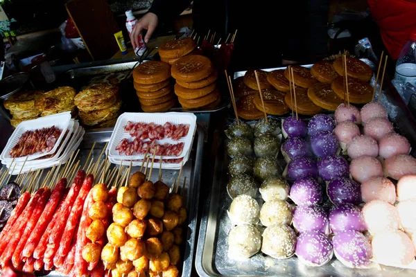Mercado Alimentos Chineses Lijiang China — Fotografia de Stock