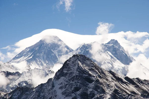 Everest Véu Por Nuvens Nepal — Fotografia de Stock