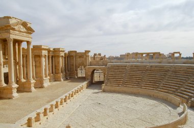 Roma Tiyatrosu harabeye Palmyra - Suriye