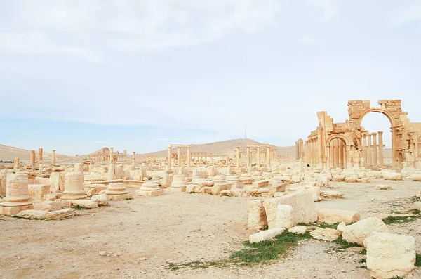 Руины Пальмиры Сирия Гражданской Войны — стоковое фото