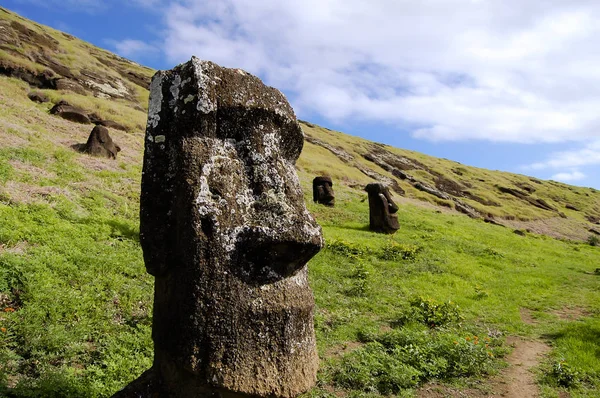 Rano Raraku Moais Easter Island — Stock Photo, Image