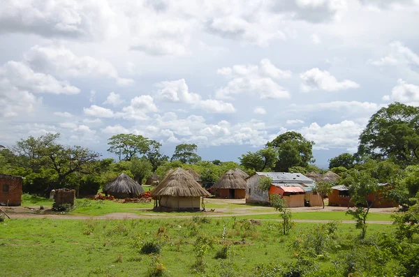 Cabanas Africanas Tradicionais Zâmbia — Fotografia de Stock