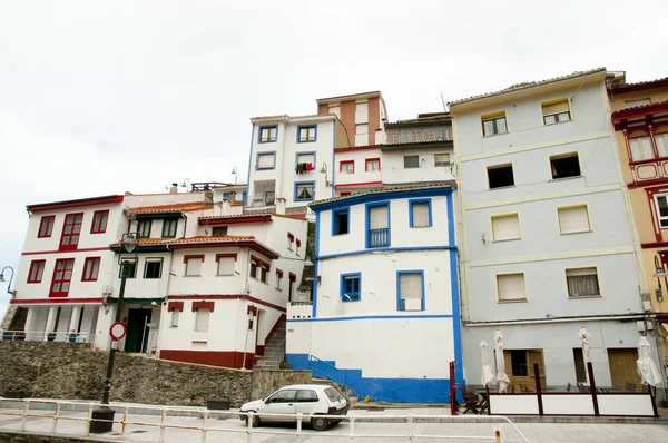 Kleurrijke Stenen Gebouwen Cudillero Spanje — Stockfoto