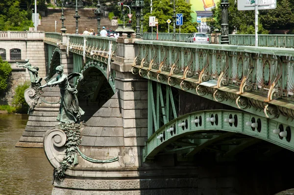 Svatopluk Cech Bridge Prague Czech Republic — Stock Photo, Image