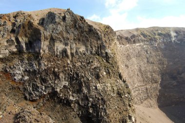 Vesuvius volkanı Caldera - Napoli - İtalya