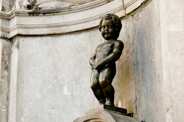 Manneken Pis Bryssel Belgien — Stockfoto