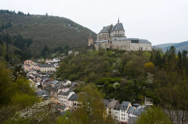 Romaanse Kasteel Van Vianden Luxemburg — Stockfoto