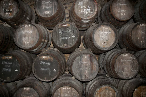 Port Wine Barrels Порту Португалия — стоковое фото