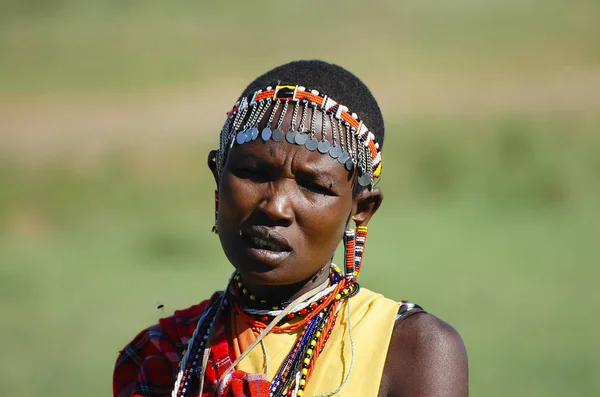 Masai Mara Reserve Kenia Noviembre 2008 Masai Mujer Cantando Kitengela — Foto de Stock