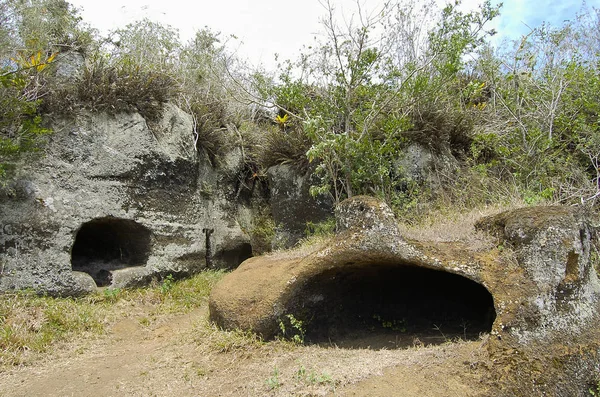 Vulkanisch Gesteente Floreana Island Galapagos — Stockfoto