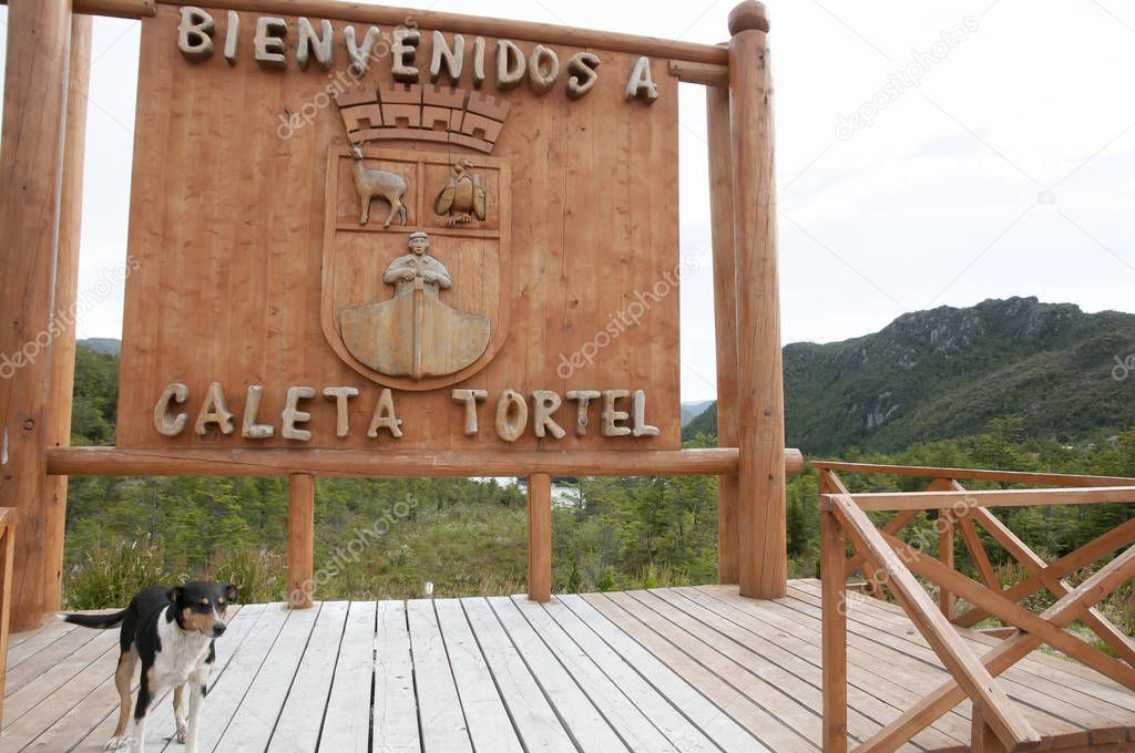 Caleta Tortel Village Sign - Chile