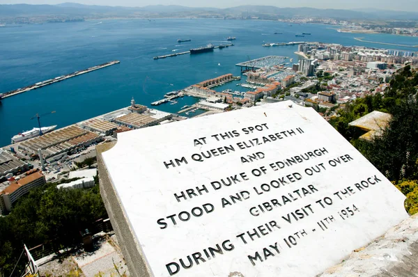 Kraliçe Elizabeth Plak Gibraltar — Stok fotoğraf
