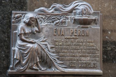 Eva Peron mezar plak - Buenos Aires - Arjantin