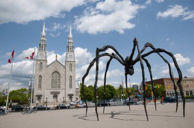 Ottawa, Kanada - 26 Mayıs 2015: Dünya en büyük örümcek heykeli 