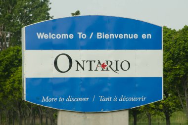 Ontario Eyaleti hoş geldiniz işareti - Kanada
