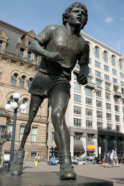 Ottawa Canada Mai 2015 Statue Terry Fox Qui Couru Travers — Photo