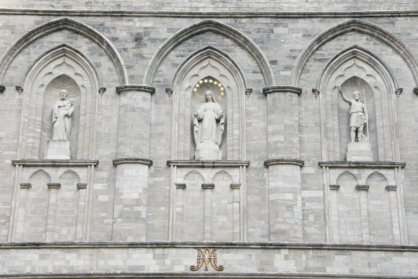 Notre Dame Basilica Standbeelden Montreal Canada — Stockfoto