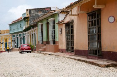 Renkli Arnavut kaldırımı Street - Trinidad - Küba