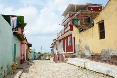 Renkli Arnavut kaldırımı Street - Trinidad - Küba