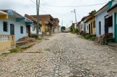 Renkli Arnavut kaldırımı Street - Trinidad - Küba