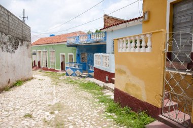 Renkli Arnavut kaldırımı Street - Trinidad - Küba