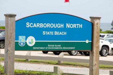 Scarborough Beach Sign - Narragansett - Rhode Island clipart